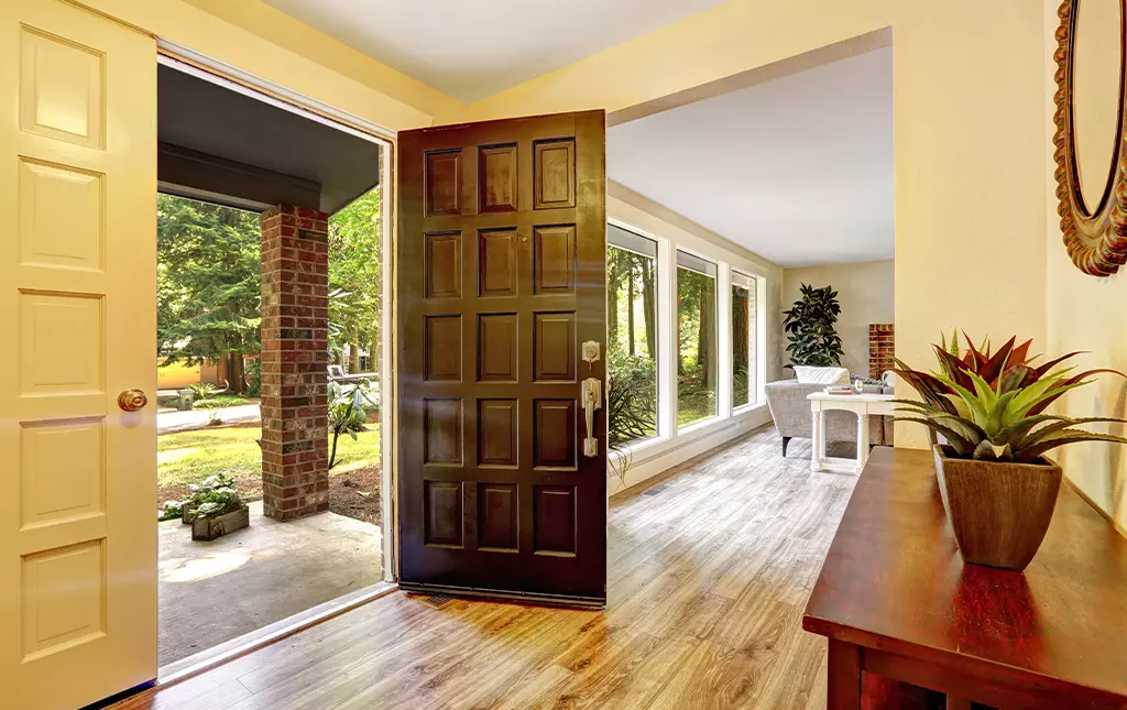 Traditional carpentry & wood works with handcrafted wooden doors and frames