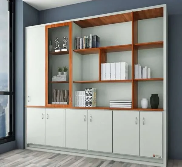 Modern wall-mounted storage unit crafted with detailed wood works.